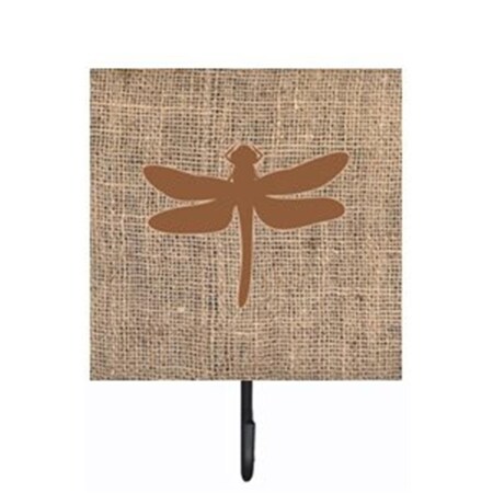 Carolines Treasures Dragonfly Burlap and Brown Leash Or Key Holder BB1062-BL-BN-SH4